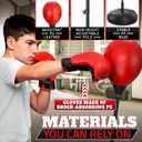 Adjustable Boxing Reflex Bag with Stand 48"-58" Standing Punching Bag Kit with Gloves & Pump, Beginner Boxing Equipment for Training Coordination and Reaction Speed | Sport Gift for Home Workouts