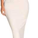 Milumia Women's Metal Flower Cut Out Strapless Tube Top Dress Sleeveless Bodycon Maxi Dresses Wedding Party Cocktail (Large, White)
