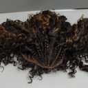 Fancy Hair Cornrow with Curly Hair Wig HD Lace Front Braided Wig with Baby Hair Pre Plucked Glueless Transparent 13x4 Inch Lace Frontal Wig for Black Women (2#/27#)