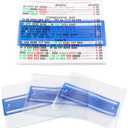 Mahjong Card Line Positioning Set (4Pcs Mahjong Line Finder and 4Pcs Card Sleeve) Applicable for 2026, Quickly Track Line Guides, Easy to Remove and Keep In One Place, Mah jong Accessories, Blue