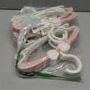 Baby Hangers for Closet 20pcs, Pink Kids Clothes Hanger Plastic, 11-14.5" Adjustable Perchas for Child Dresses, Non-Slip Children Bow Hanger for Girl Toddler Infant Nursery Newborn Clothing (Light Pink 20pack)