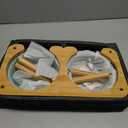 Elevated Ceramic Dog Bowls, Raised Dog Bowl with Anti-Slip Stand, Pet Feeding Dishes for Medium Sized Dogs, Modern Pet Feeder Bowl, Dog Food & Water Bowl Set (6.3" Tall-28oz-Light Green)