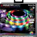 Monster 16.4ft Smart Music Sync and Multi-Color Color Flow LED Light Strip with Fun Modes, Indoor Use, Xtreme Easy Use