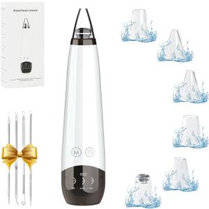 2026 Blackhead Remover Pore Vacuum Cleaner - 3 Adjustable Suction Power 6 Probes,USB Rechargeable Blackhead Vacuum Kit Electric Acne Extractor Tool for Women