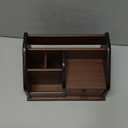 N Desk organizer wood with small drawer Office and Home organization like remote control holder pencil holder HeBen1029