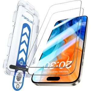 3 x Military-Grade 𝟗𝐇+ Tempered Glass for iPhone 17 Pro Screen Protector [𝐀𝐑 Anti-Glare & Longest Durable] Shatterproof HD Clear, Easy Install, Bubble Free, 2 Pack