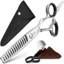 Fagaci Hair Thinning Scissors 6" with 440C Steel, Ultra Sharp & Superior Cuts Texturizing Shears, Extreme Durability Texturizing Scissors, Barber Thinning Shears, Hair Cutting for Women & Men