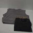Mens Cotton Sleeveless Tank Tops Cut Off Muscle Gym T Shirts Running Beach Loose Fit Tees (X-Large, Coffee/Grey/Black)