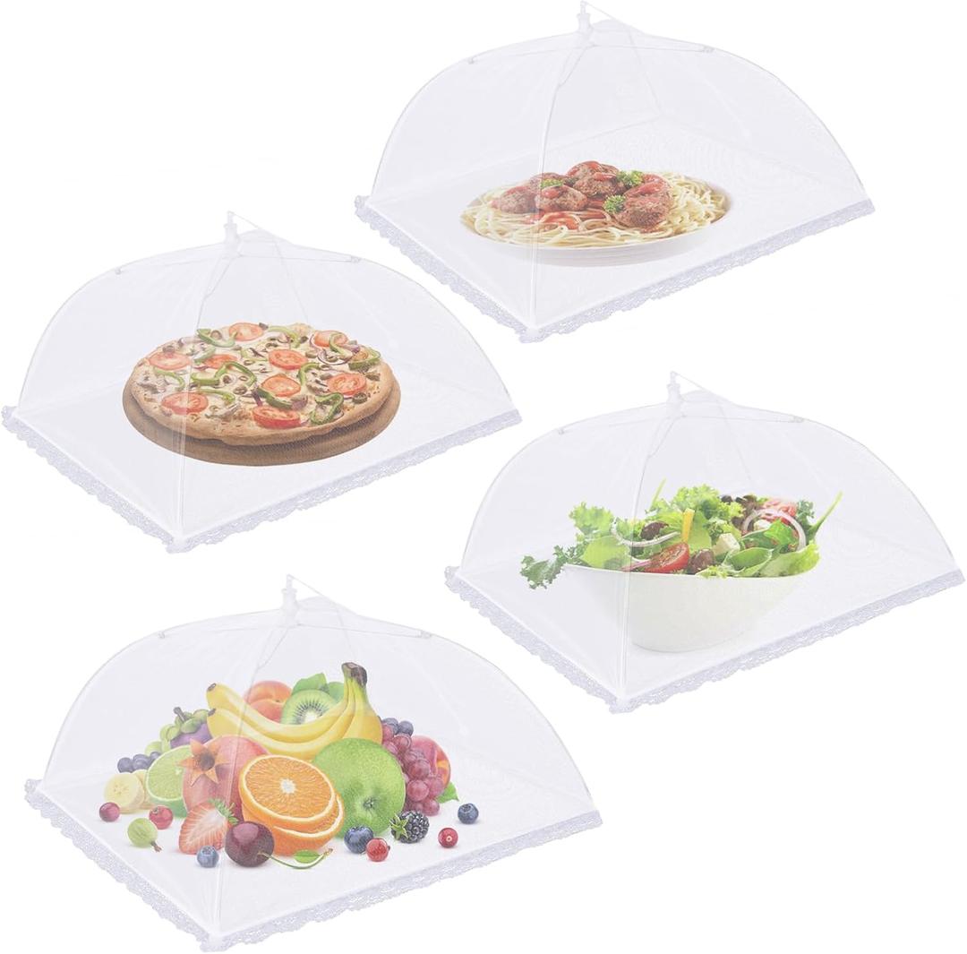 4 Pack Mesh Food Covers 14 inch, Large and Tall Food Covers, Pop-Up Mesh Food Covers Tent Umbrella for BBQs, Outdoors, Screen Tents, Parties Picnics 4 Pack Mesh Food Covers 14 inch, Large and Tall Food Covers, Pop-Up Mesh Food Covers Tent Umbrella for BBQs, Outdoors, Screen Tents, Parties Picnics