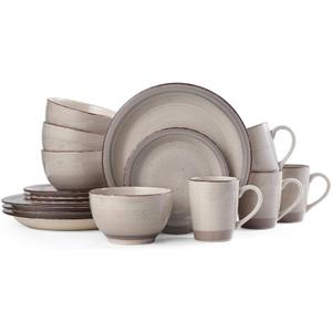 Pfaltzgraff Sadie (Pack of 16) Dinnerware Set, Cream (Cream)