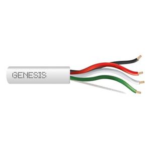 Genesis 21151101 18/4 Stranded Unshielded Cable, Riser, CMR, FT4, 1000' (304.8 m) Pull Box, White