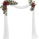 Wedding Flower Swag (Set of 2) for Wedding Welcome Sign Arch Artificial Flower Floral Swag Decor Wedding Ceremony Reception Party Decoration Navy, Dusty Blue and White