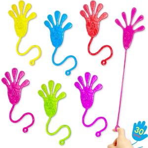 3 x Glitter Sticky Slappy Hands Stretchy Hands Toy for Kids Non Candy Classroom Gifts Exchange Party Favors for Boys Girls