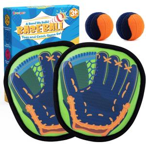Toss and Catch Ball Game Set Birthday Gifts for 3 4 5 6 7 8 Years Old Boys Girls, Yard Camping Outdoor Games for Adults and Family, Paddle Ball Baseball Pool Beach Toys for Kids Ages 4-8 8-12