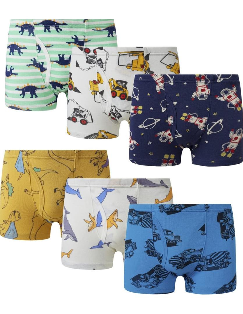 Family Feeling Little Boys' Cotton Boxer Brief Soft Underwear, S