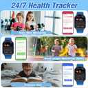 Smart Watch for Kids 1.85" with Fitness Tracker, Sleep Monitor, 22/100+ Sport Modes, DIY Dial, IP68 Waterproof, Step Counter, Heart Rate, Camera, with/Without APP, Gift for 3-12 Years Old Boys Girls