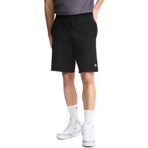Champion Men's Lounge Shorts, Standard Fit, 9 Inch Inseam, Lightweight 100% Cotton, (XXL Tall Black)