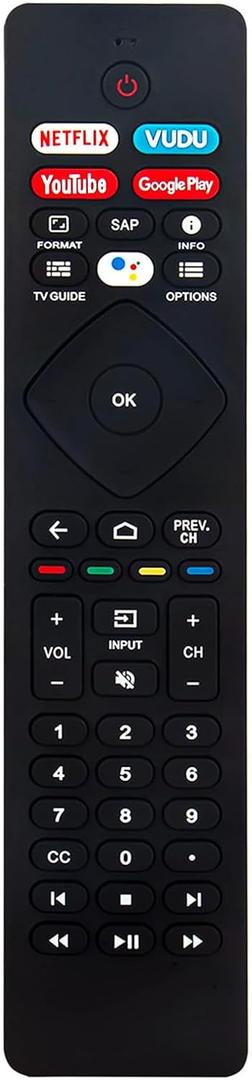 Replace Voice Remote Compatible with Philips Smart LED TV 4K Ultra HD (2160p) Android Smart LED TV URMT47CND0 65PFL5766/F7 55PFL5766/F7 43PFL5766/F7 32PFL5505/F7 50PFL5766/F7 50PFL5604/F7 75PFL5604/F7
