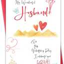 5 x Romantic Valentine's Day Card for Husband,Unique Valentines Day Gifts for Husband from Wife