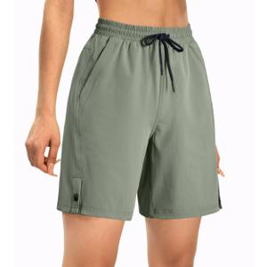 AFITNE Women's Hiking Shorts, Quick Dry Lightweight Summer Shorts for Golf Travel, 4"/ 7" Curvy-Fit with Zipper Pockets M