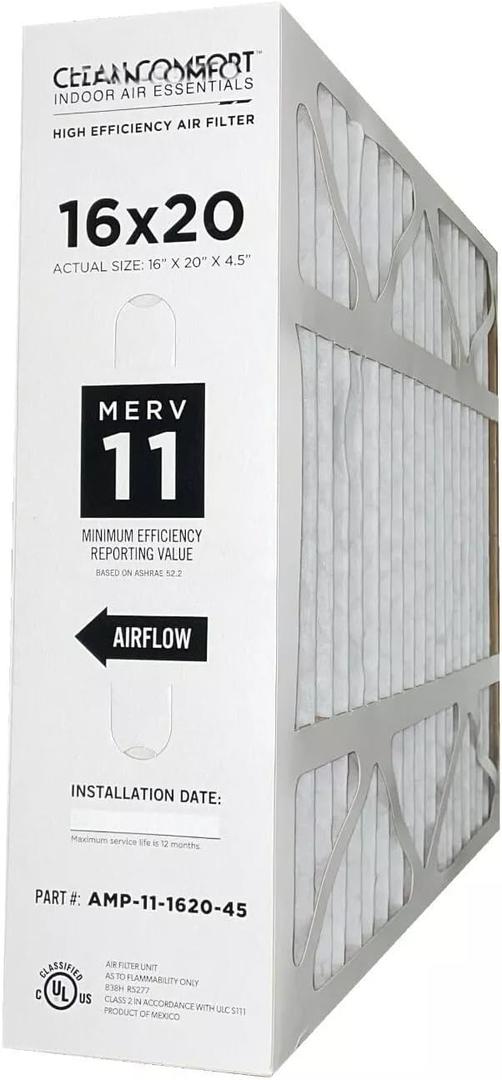 AMP-11-1620-45-16" x 20" x 4.5" Media Air Filter, MERV11, Replacement for Goodman OEM