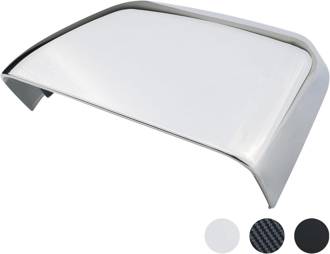 Car Chrome Rear View Door Mirror Cover Cap | Compatible with 2017-2024 F250 F350 F450 F550 Super Duty Side by Side Accessories | RH Right Passenger Side Exterior Plastic Tow Rearview Mirror Covers