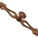 6pcs Vintage Style Cabinet Handles Dresser Drawer Pull Knob Wardrobe Cupboard Knobs with Plate and Screws (Large, Brass)