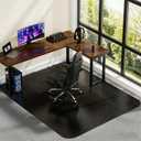 Office Chair Mat for Carpet 48x 60, Heavy Duty Desk Chair Mat for Low Pile Carpet with Cleats, Black Plastic Floor Mat for Gaming Chair, Smooth Rolling Carpet Chair Mat Protector