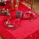 Honellaty Christmas Red Napkins, Jacquard Wrinkle Free Soft Polyester Napkin, Christmas Tree Pattern Napkins for Xms, Wedding, Holiday, Party and Dinners 20x20