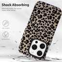 J.west Compatible with iPhone 14 Pro Max Case 6.7 inch with 2 Pack Tempered Glass Screen Protectors Cute Animal Leopard Hybrid Cover for Girls Women Aesthetic Protective Phone Cases Cheetah
