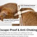 Cat Harness Escape-Proof Anti-Choking Adjustable Nylon Harness Lightweight with Anodized Aluminum Buckle, Ideal for Cats Outdoor Walking and Training, IDA Award (Vivid Red, S (13.8"))