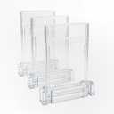 3-Pack Modular PSA Card Display Stand - Horizontal or Vertical Stackable Acrylic Holder for Sports Cards, Trading Cards, PSA Card Case Graded Card Display