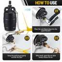 Nuanchu 2 Pieces 2 Inch Inflatable Pipe Ball Plug Pressure Test Rubber Black Plumbing Toilet Drain Test Plug
