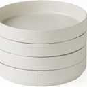 famiware Star 7.5" Pasta Bowls Set, Salad Bowl Set of 4, Double Reactive Glaze, Stackable, Perfect for Your Friend for Housewarming, Thanksgiving, Christmas, Matte White