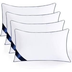 Pillows King Size Set of 4,Soft Microfiber King Pillows with Hollow Fiber,Hotel Quailty Bed Pillows for Sleeping 4 Pack for Back,Stoamch Sleeper Pillows King Size Set of 4,Soft Microfiber King Pillows with Hollow Fiber,Hotel Quailty Bed Pillows for Sleeping 4 Pack for Back,Stoamch Sleeper