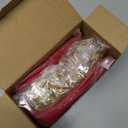 EBOOT 16 PCS Christmas Napkins and Ring Set 8 PCS Red Washable Napkins Cloth Fabric and 8 Christmas Rings Holder for Xmas Holiday Dinner Party Table Decoration(Gold Elk, Gold Snowflake)