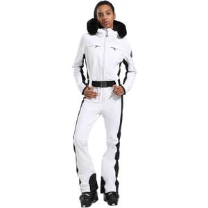 GSOU SNOW Womens Ski Suit One Piece Snowsuit Snowboard Slim Insulated Jumpsuit Jacket Waterproof Windproof for Outdoor Sports (X-Small, White)