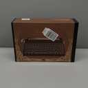 YUNZII QL75 Wireless Typewriter Hot Swap Retro Mechanical Keyboard,Punk Round Keycaps,RGB Backlit QMK/VIA Programmable, Multi-Device Keyboard with 2.4GHz/Type-C/BT5.0 (Wood, Onyx Switch)