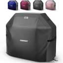 LIBZAKI Grill Cover 420D Waterproof, Weather Resistant, Rip-Proof, Anti-UV, Fade Resistant,Gas Grill Cover for Weber,Char Broil,Nexgrill Grills, etc.52 inches-Black