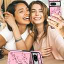 Shorogyt for Google Pixel 8A Wallet Case with Card Holder - Designer Peach Blossom Pattern Kickstand Magnetic Clasp Back Flip Folio Leather Phone Cases for Women Men Girls for Google Pixel 8A