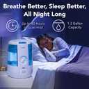 Vicks CoolRelief Cool Mist Humidifier Small to Medium Room Vaporizer for Baby, Kids, Adults, 1.2 Gal
