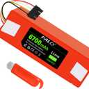 Li-ion Replacement Battery for Roborock S4 S5 S8 S7 S6 S50 S55 Max/MaxV/MaxV Ultra/Pure, Q5 Q7 Q8 Max/Max+/Max Plus, E4 E20 E25 E35, C10 T6 T60 T65 T4 Robot Vacuums 14.4V 6700mAh BRR-2P4S-5200S