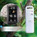 AcuRite Digital Vertical Weather Forecaster with Indoor/Outdoor Temperature, Humidity, and Date and Time (01121M) , BLACK