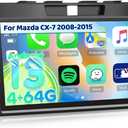 [4+64G] NHOPEEW Car Stereo for Mazda CX7 CX 7 CX-7 2007-2015 with Wireless Carplay and Android Auto - 9 Inch 1280 * 720 HD Touchscreen Android Car Radio - AI DSP/WiFi/GPS/SWC + AHD Backup Camera