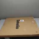 BABELIO New Version Baby Gate with Cat Door Adjustable,29-40" Metal Pet Door for Stairs & Doorways,Pressure Mounted,No Tools Needed,White (29-40" Wide, 30" Tall)