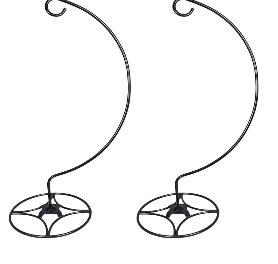 Ashman Shepherd Hook Stand, Bird Cage Stand, Outdoor and Indoor Flower Basket, Patio Plant and Bird Feed Station Stand(2 Pack)