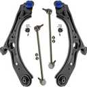 Detroit Axle - Front Control Arms Sway Bars for 2016-2021 Honda HR-V 2 Lower Control Arms with Ball Joints 2 Sway Bar End Links 2017 2018 2019 2020 Replacement