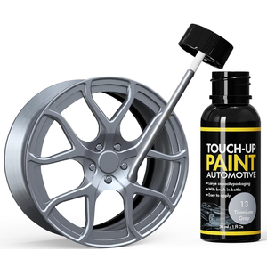 XTryfun Titanium Gray Rim Touch Up Paint, Rim Repair Kit Curb Rash, Wheel Touch Up Paint for Quickly Fix Rim's Scratches, Chips and Surface Damage