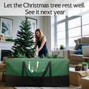 Christmas Tree Storage Bag,Fits Up 8 Ft Tall Artificial Trees,600D Oxford Material,Heavy Duty Tree Bag,Dampproof Storage Bag with Durable Reinforced Handles & Dual Zipper&Transparent Pocket (8FT green&black)