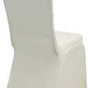 WELMATCH Ivory Stretch Spandex Chair Covers - 50 PCS Wedding Events Party Universal Dining Decoration Scuba Elastic Chair Covers Good (Ivory, 50)